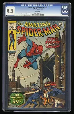 Buy Amazing Spider-Man #95 CGC NM- 9.2 Spidey In London! Romita/Buscema Cover! • 240.48£
