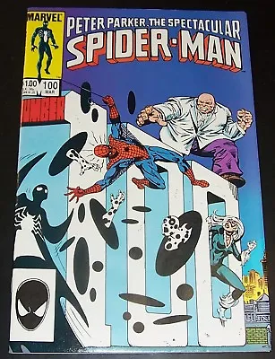 Buy VFNM 9.0: THE SPOT Spectacular Spider-Man 100 Black Cat  PETER PARKER Symbiote • 17.32£