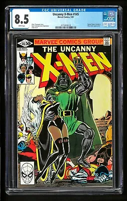 Buy Uncanny X-Men #145 CGC 8.5 VF+ WHITE Marvel Comics 1981 1st Doom Squad • 39.44£
