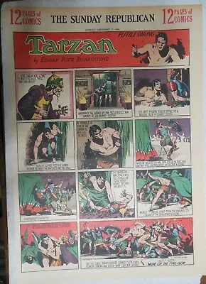 Buy Tarzan Sunday Page #511 Burne Hogarth From 12/22/1940 Very Rare ! Full Page Size • 15.81£