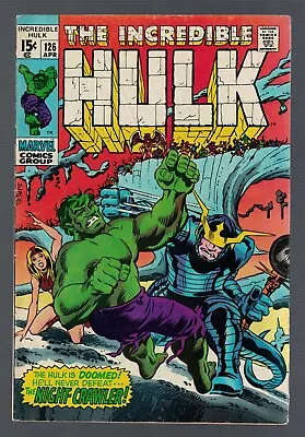 Buy Marvel Comics Hulk 126 Night Crawler  Avengers 5.5 FN- 1970 • 21.99£