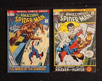 Buy Amazing Spider-Man #110 + 111 (Marvel Comics 1972) AVG F John Romita • 59.27£