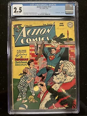 Buy Action Comics #117 (1948) Christmas Cover Cgc Good+ 2.5 Ow Unrestored! • 339.66£