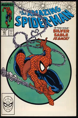 Buy AMAZING SPIDER-MAN #301 1988 NM 9.4 Todd McFarlane ICONIC COVER Silver Sable • 99.93£