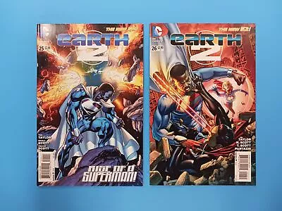 Buy Earth 2 # 25 26 Comic ~ 1st Cover Appear BLACK SUPERMAN Val-Zod ~ KEY ~ DC ~2014 • 63.72£