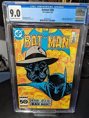 Buy Batman #386 Cgc 9.0 Origin + 1st Appearance Black Mask 1985 • 90£