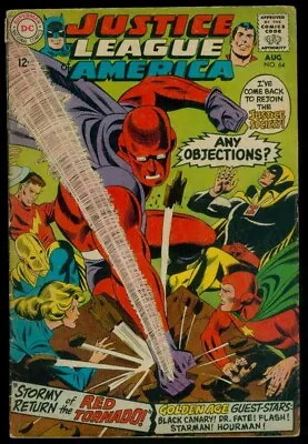 Buy DC Comics JUSTICE LEAGUE Of AMERICA #64 Red Tornado VG 4.0 • 16.21£