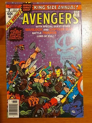 Buy Avengers Annual #7 Aug 1977 Fine+ 6.5  First Battle Of Thanos And Warlock • 39.99£