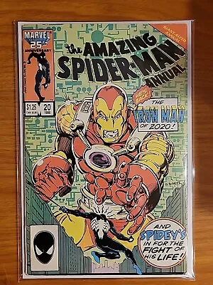 Buy VD -- AMAZING SPIDER-MAN ANNUAL # 20 (1986)  MARVEL Comics.  1st ARNO STARK • 3.99£