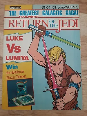 Buy Return Of The Jedi No 104, June 15th 1985, Star Wars Weekly UK Marvel Comic  • 5£