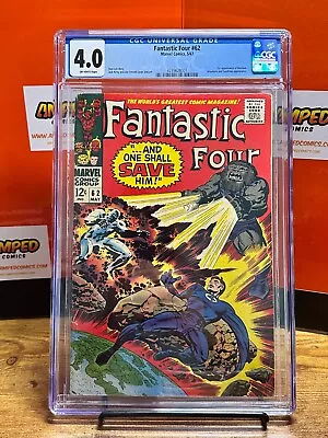 Buy Fantastic Four #62 (1967) Silver Age CGC 4.0 Stan Lee Writer & Jack Kirby Artist • 72.28£