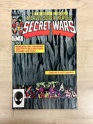 Buy Marvel Super Heroes Secret Wars #4 1984, Hulk, Iron Man Spider-man, Vf+ 8.5 • 20£