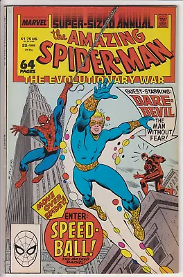 Buy The Amazing Spider-Man Annual #22, Marvel Comics 1988 VF 8.0 1st Speedball! • 23.72£