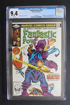 Buy FANTASTIC FOUR #243 BYRNE 1982 Frankie Raye Terrax Avengers Vs GALACTUS CGC 9.4 • 62.40£