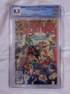 Buy Marvel Super-Heroes Secret Wars #5 Newsstand!  CGC 8.5 - WHITE Pages! • 23.78£