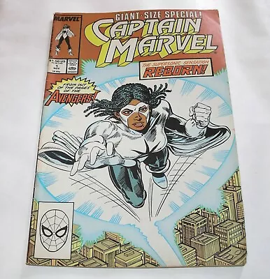 Buy 1989 Comic CAPTAIN MARVEL 1 Giant Size Special SUPERSONIC SENSATION REBORN • 12£