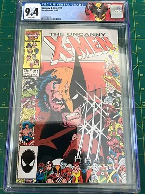 Buy Uncanny X-Men #211 CGC 9.4 Wolverine Marvel 1986 1st App Marauders Custom Label • 55.97£