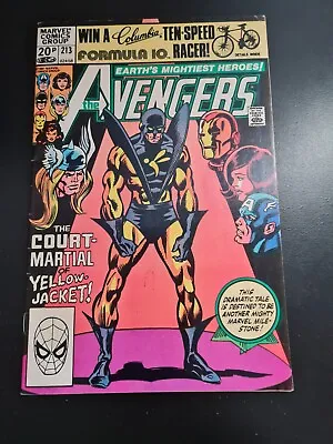 Buy The Avengers, #213, The Court Martial Of Yellow Jacket, 1981 • 7£