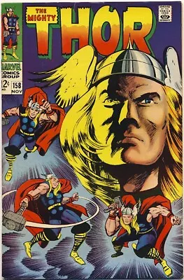 Buy THE MIGHTY THOR #158 1968 VF Kirby ORIGIN Of THOR RETOLD Stone Men From Saturn  • 47.96£