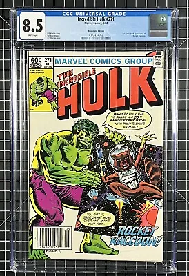 Buy Incredible Hulk #271 CGC 8.5 - 1st Comic Appearance Rocket Raccoon NEWSSTAND • 179.89£