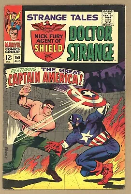 Buy Strange Tales 159 (VG+) Captain America Nick Fury! Jim Steranko 1967 Marvel U500 • 88.66£