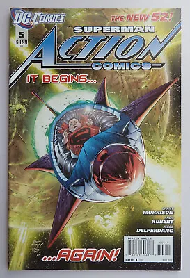 Buy Action Comics #5 - New 52 - 1st Printing DC Comics March 2012 F/VF 7.0 • 4.25£