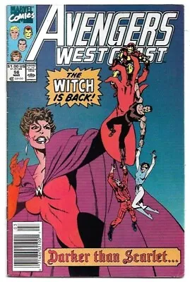 Buy Avengers West Coast #56 First Dark Scarlet Witch FN (1990) Marvel Comics • 9.75£