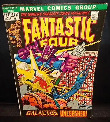 Buy 1972 Marvel  Fantastic Four #122 'Galactus Unleashed' Comic! Silver Surfer! NICE • 28.11£