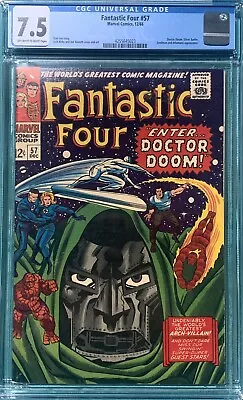 Buy FANTASTIC FOUR #57 CGC 7.5 VF- OW/W Pgs | Doctor Doom Silver Surfer | Nice Book! • 267.60£