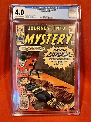 Buy Journey Into Mystery #91 (Marvel) CGC 4.0 - April 1963 - Thor, Early Loki App • 217.75£