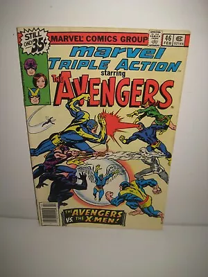 Buy Marvel Triple Action #46 (1979) - Reprint Of The Avengers #53 - X-Men • 3.12£