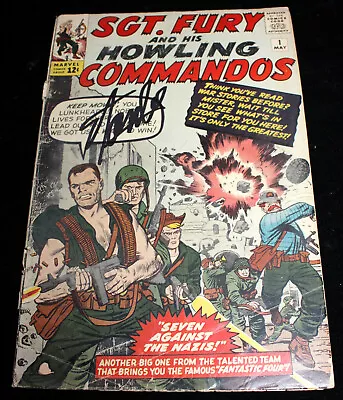 Buy Sgt. Fury & His Howling Commandos #1 (GD+) Signed By Stan Lee - 1963 • 790.51£