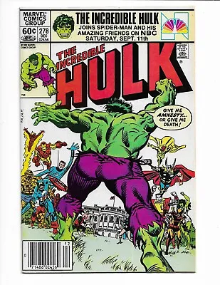 Buy Incredible Hulk 278 - F/vf 7.0 - Defenders - X-men - Fantastic Four (1982) • 10.13£