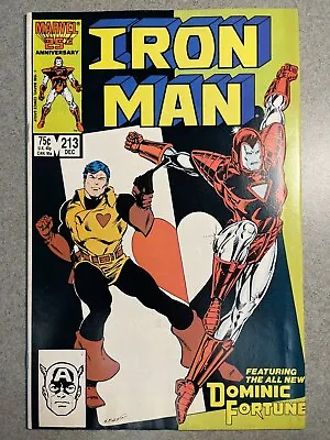 Buy Iron Man #213 (1986) Key! Reintroduction Of Dominic Fortune Marvel Comics • 3.95£
