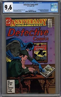 Buy Detective Comics #572 Cgc 9.6 White Pages 1987 • 51.64£