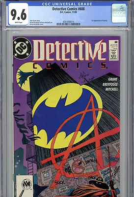Buy Detective Comics #608 (1989) DC CGC 9.6 White 1st Appearance Of Anarky! • 52.18£