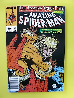 Buy Amazing Spider-Man #324 - Todd McFarlane Sabretooth Cover - VF/NM - Marvel • 9.49£