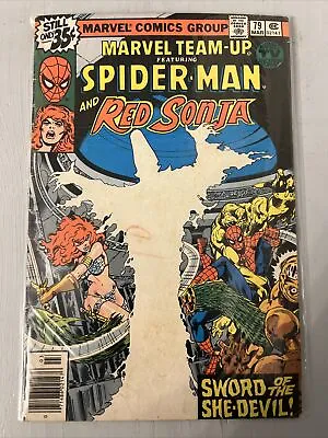 Buy Marvel Team Up  Spiderman & Red Sonja Comic Book Issue #79 Vntg(1987) (pre-owned • 9.41£