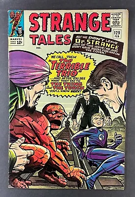 Buy Strange Tales (1951) #129 FN/VF (7.0) Terrible Trio Human Torch Thing Jack Kirby • 59.29£