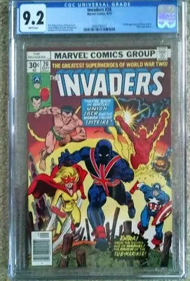Buy Invaders #20 CGC 9.2 1ST Full Appearance Of Union Jack II  • 79.05£