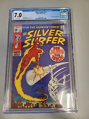 Buy Silver Surfer #15 Bronze Age Vintage Marvel Superhero 1970 CGC 7.0 • 141.95£