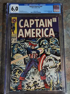 Buy Captain America #107 CGC 6.0 White Pages! • 79.95£