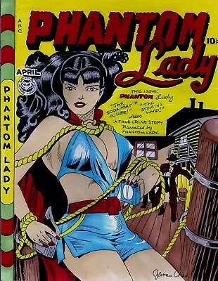 Buy Phantom Lady # 17 Cover Recreation Original Comic Color Art On Card Stock • 237.08£