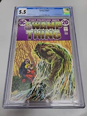 Buy Swamp Thing #1 CGC 5.5 OWTW Pages Origin Of Swamp Thing DC Comics 1972 • 139.91£