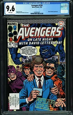 Buy Avengers #239 Marvel Comics 1984 Copper Age Cgc 9.6 Graded! David Letterman! • 72.21£