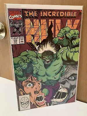 Buy Incredible Hulk 372 🔑 1990 Return Of GREEN HULK🔥Copper Marvel Comics🔥VF+ • 7.91£