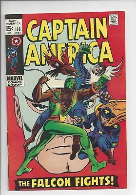 Buy Captain America #118 F+ (6.5) 1969 -2nd Appearance Of Falcon - Colan Cover & Art • 78.84£