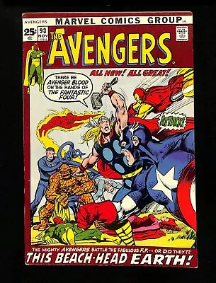 Buy Avengers #93 VF 8.0 Neal Adams Cover And Art Kree-Skrull War! Marvel 1971 • 68.85£