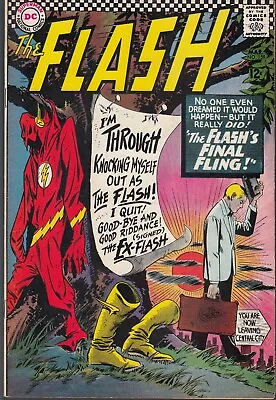 Buy Flash #159 1966 Dc -dr Mid-nite Cameo/ Flash's Final Fling- Kid Flash-...vf- • 49.86£