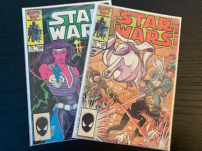 Buy Star Wars #105 & #106 Marvel 1986 Low Print Run NM-/NM • 56.04£